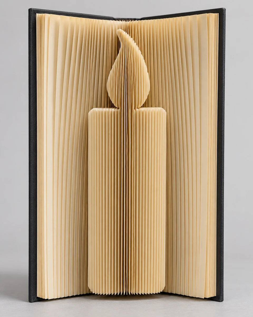 Foldly Candle — finished folded design