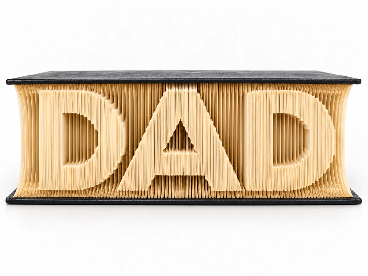 Foldly Dad — finished folded design