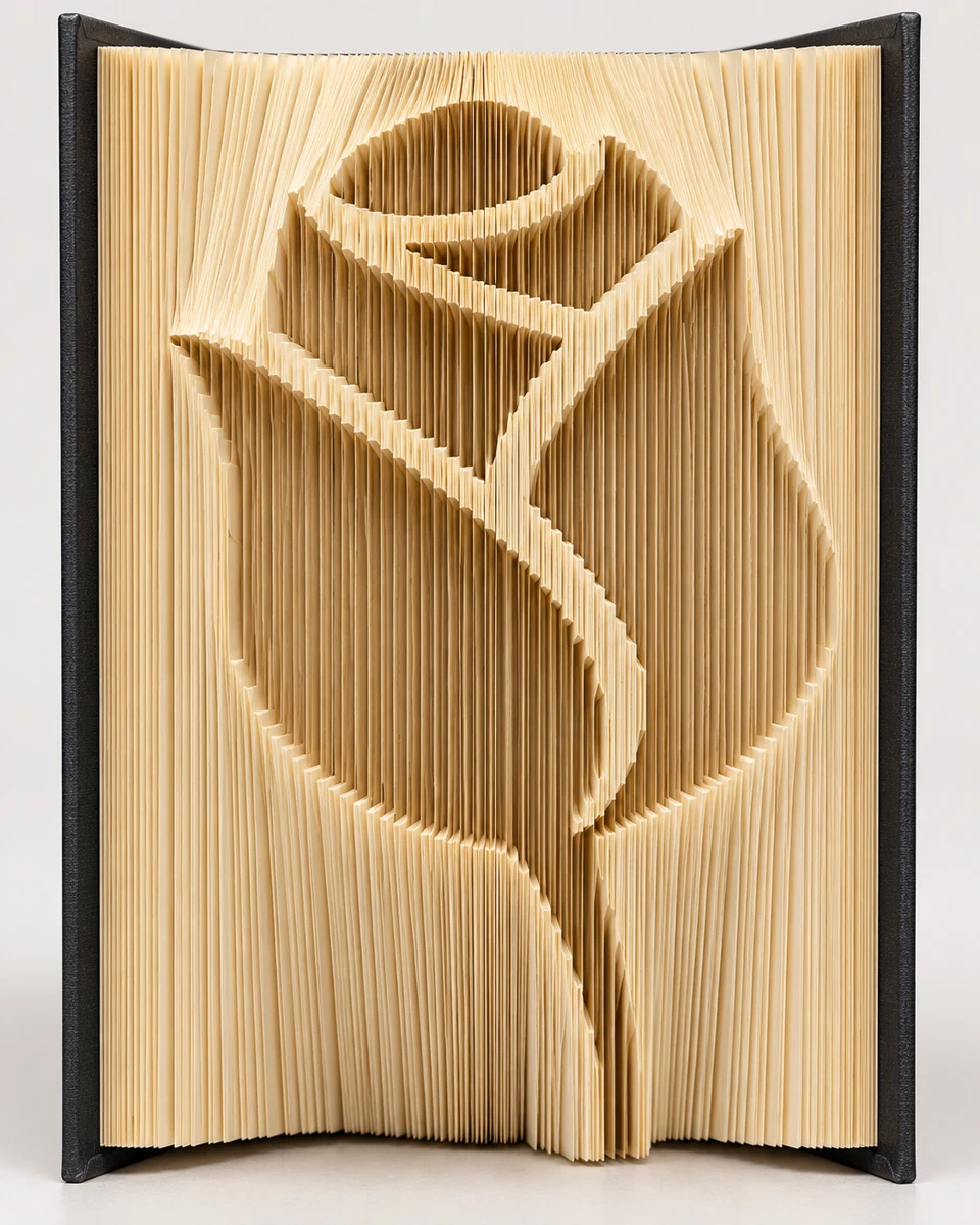 Foldly Rose — finished folded design